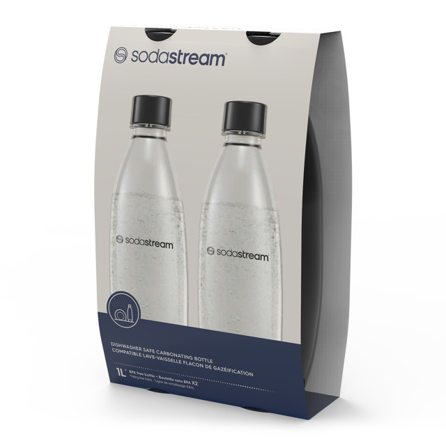 Sodastream Screw Fit 1L Fuse PET Bottles, Set of 2