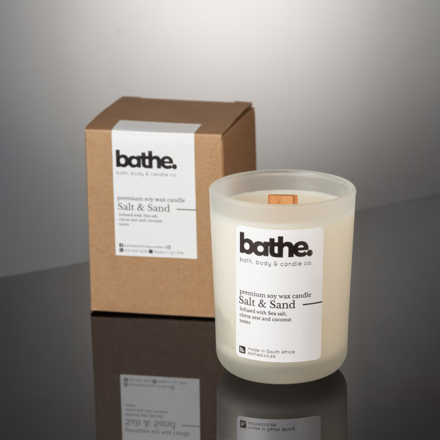 Bathe Salt & Sand Soy Wax Candle, 250g