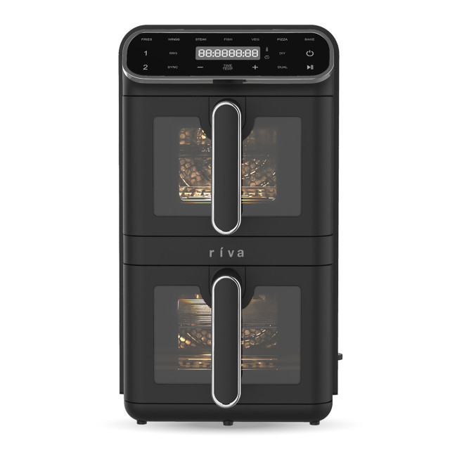 Riva Vertical Digital Dual Airfryer, 11L front view