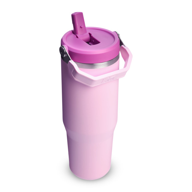 Stanley The IceFlow Flip Straw 2.0 Vacuum-Insulated Tumbler, 890ml - Cherry Blossom