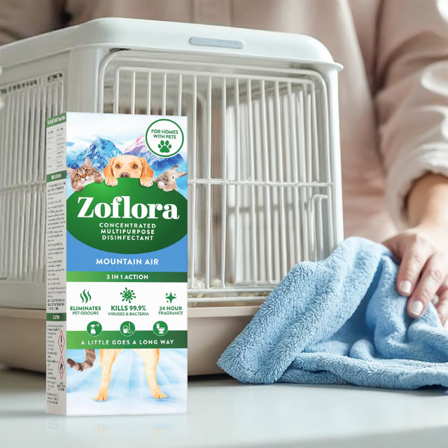 Zoflora Mountain Air Concentrated Disinfectant, 500ml cleaning pet cage