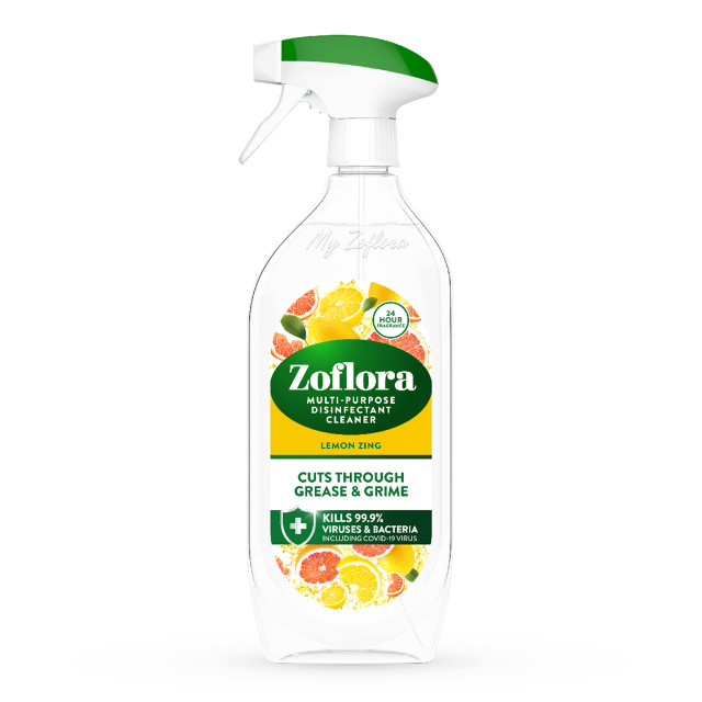 Zoflora Lemon Zing Multipurpose Disinfectant Cleaner, 800ml