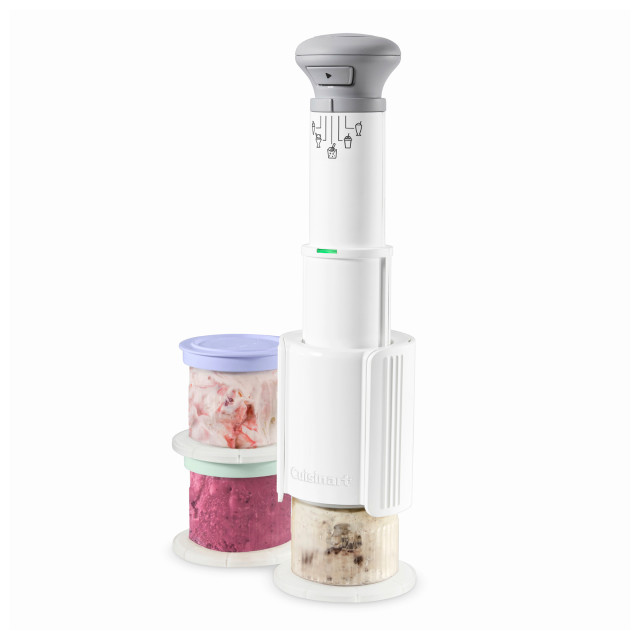 Cuisinart Freeze Wand Ice Cream Maker, 720ml with components and ice cream