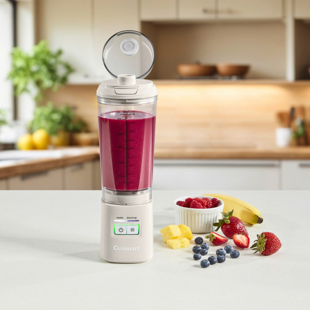 Cuisinart Blast & Go Portable Blender, 120W with fruit and smoothie