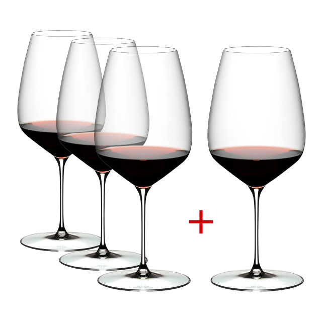 Riedel Veloce Cabernet Glasses, Set of 4 (Only pay for 3)