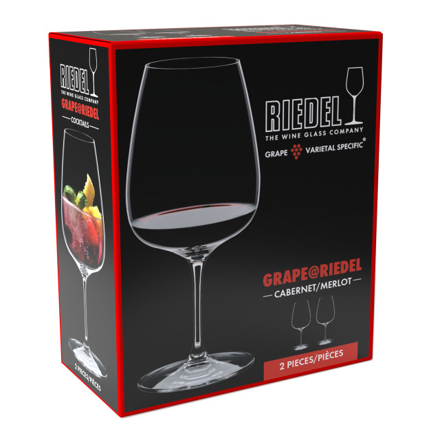 Riedel Grape Cabernet & Merlot Glasses, Set of 2 packaing