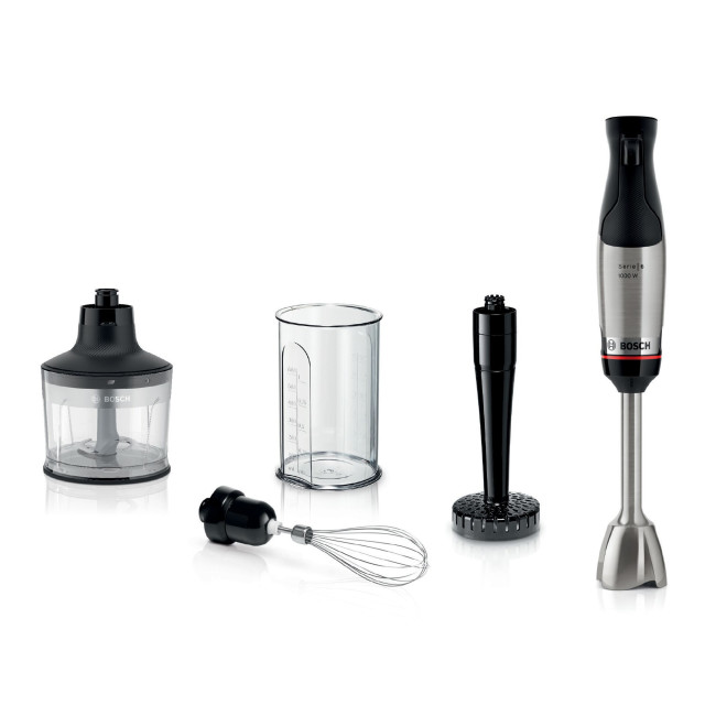 Bosch Series 6 ErgoMaster Stainless Steel Hand Blender, 1000W with attachments