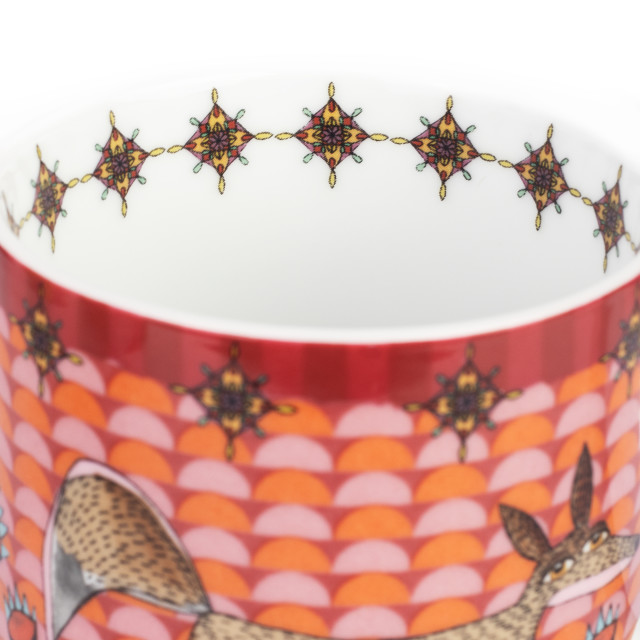 Olivia Fox Cappuccino Mug, 300ml close up