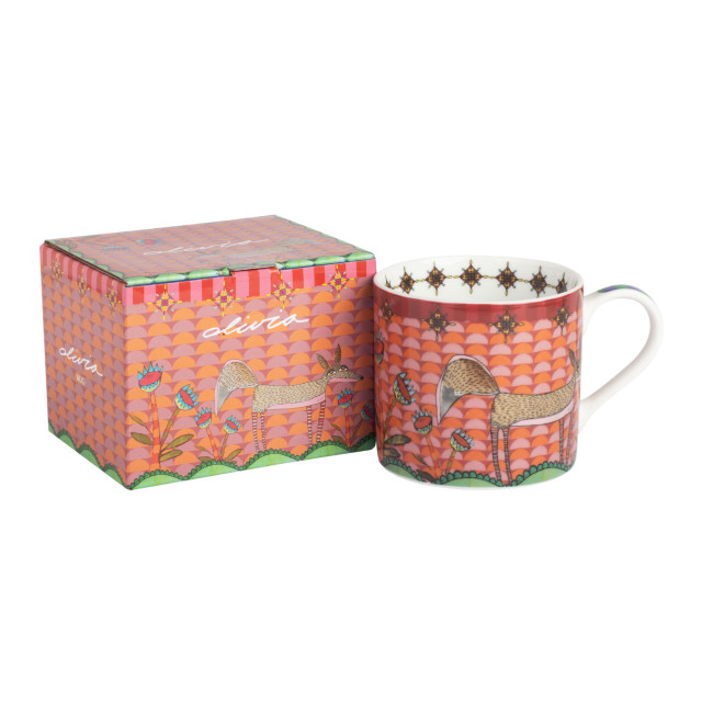 Olivia Fox Cappuccino Mug, 300ml packaging