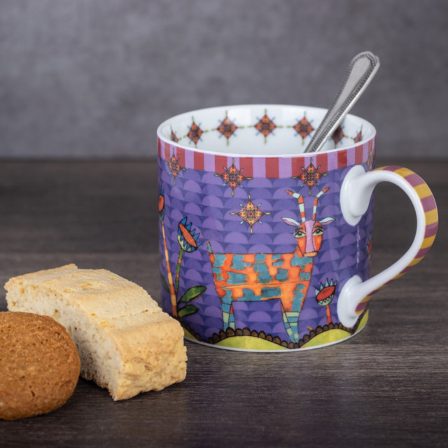 Olivia Bushbuck Cappuccino Mug, 300ml with rusk
