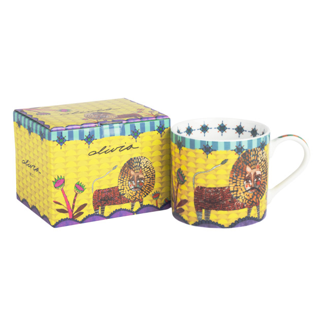 Olivia Lion Cappuccino Mug, 300ml packaging