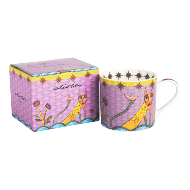Olivia Wildcat Cappuccino Mug, 300ml