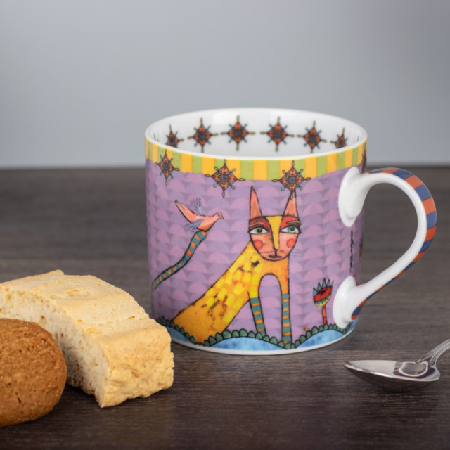 Olivia Wildcat Cappuccino Mug, 300ml