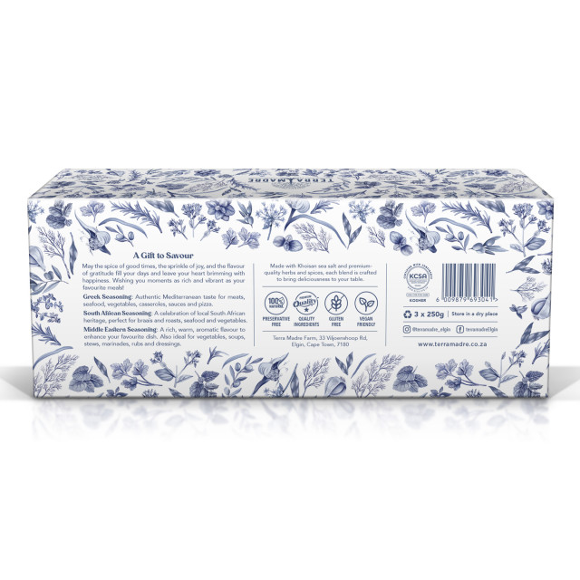 Terra Madre World of Flavours Seasoning Gift Pack, 750g back view