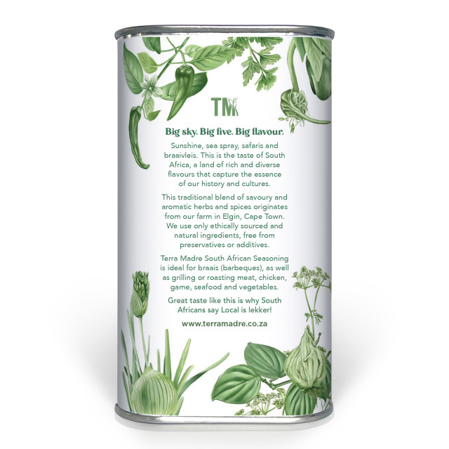 Terra Madre South African Seasoning, 400g back view