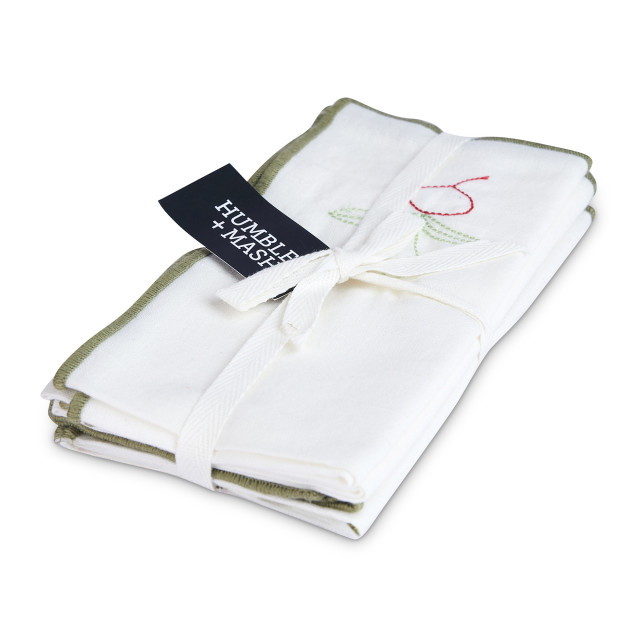 Humble & Mash Garden Gathering Embroidered Napkins, Set of 4