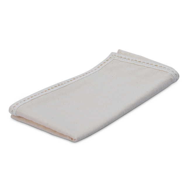 Humble & Mash Lace Bordered Napkins, Set of 4 - Natural