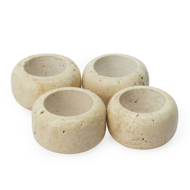 Humble & Mash Marble Napkin Rings, Set of 4