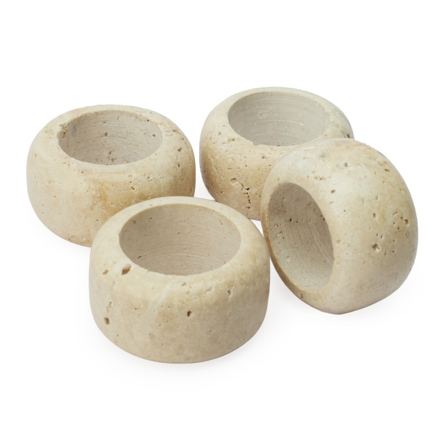 Humble & Mash Marble Napkin Rings, Set of 4