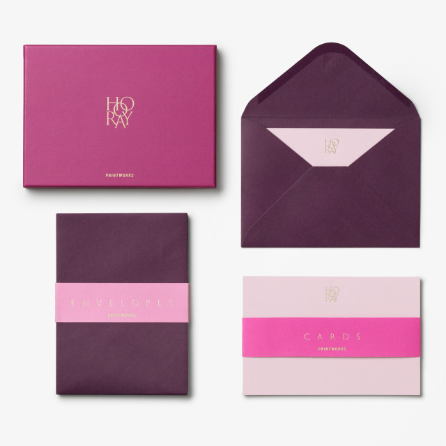 Printworks Cerise Hooray Card & Envelope Set