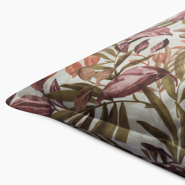 Thread Office Outdoor Tropique Rust Scatter Cushion with Feather Blend Inner, 60cm x 60cm close up