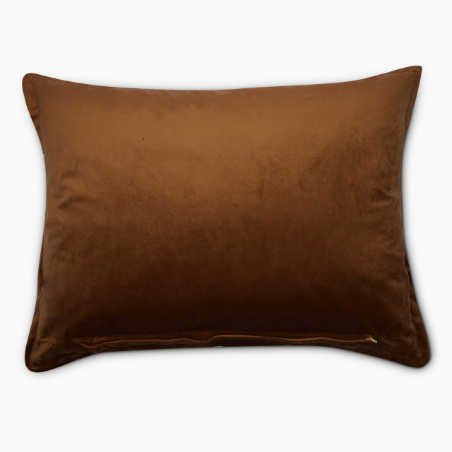 Thread Office Landscape Printed Scatter Cushion with Feather Blend Inner, 40cm x 70cm back view