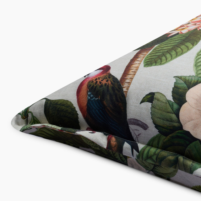 Thread Office Philodendron Green Scatter Cushion with Feather Blend Inner, 60cm x 60cm close up
