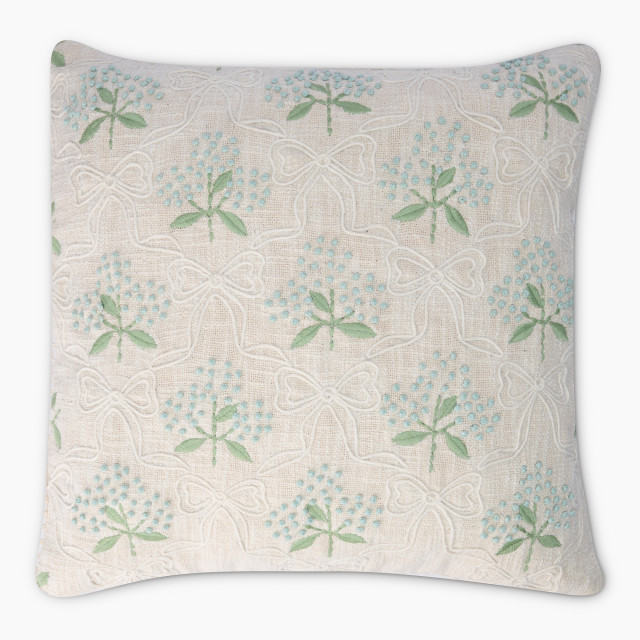 Thread Office Nostalgia Flower Embroidery Scatter Cushion, 50cm x 50cm