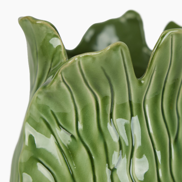 Thread Office Cabbage Leaf Ceramic Planter