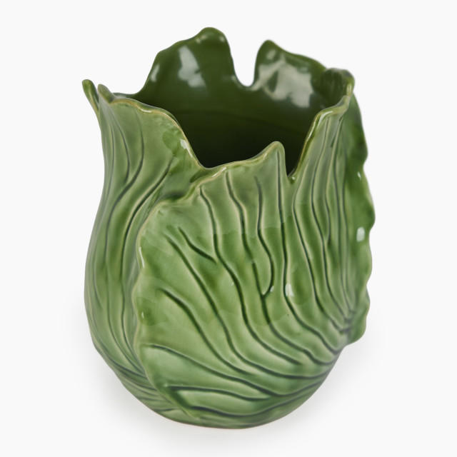Thread Office Cabbage Leaf Ceramic Planter