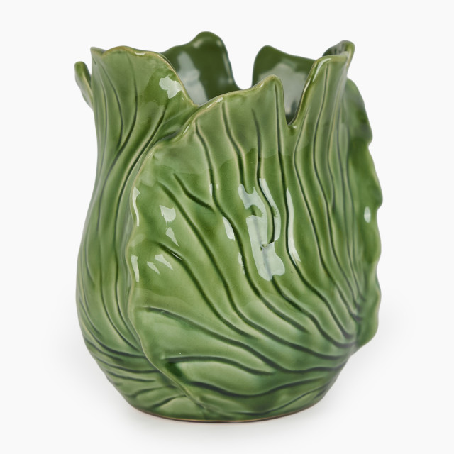 Thread Office Cabbage Leaf Ceramic Planter