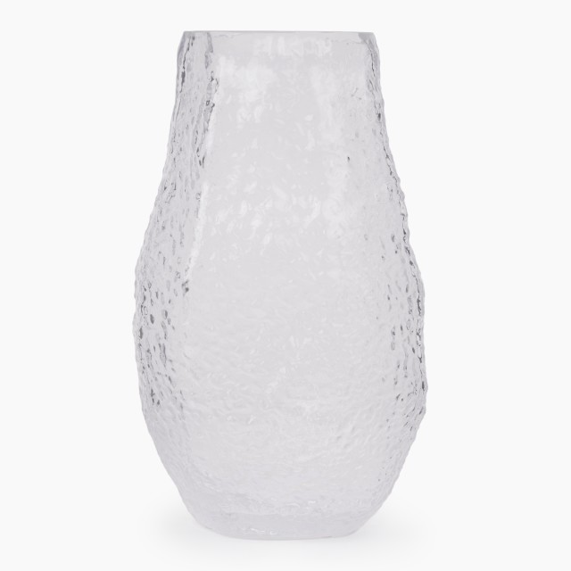 Thread Office Textured Tall Glass Vase, 25cm