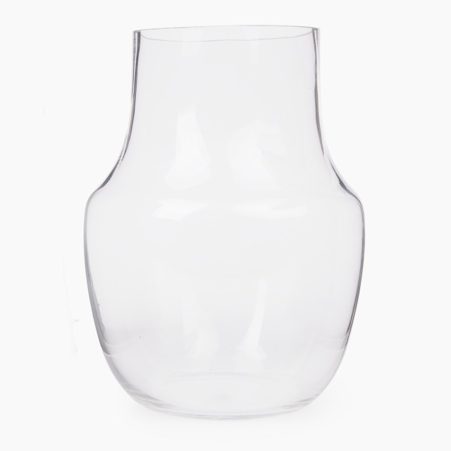 Thread Office Teardrop Clear Glass Vase - Short