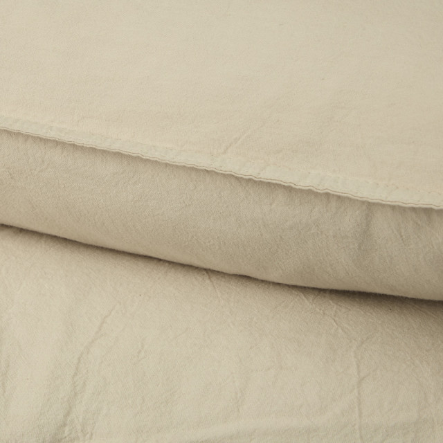 Thread Office Sand Beige Washed Cotton Duvet Cover Set - King
