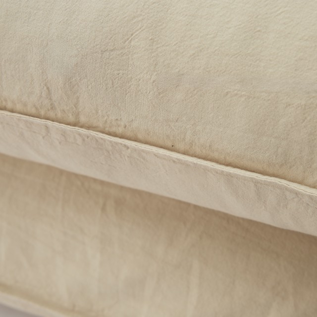 Thread Office Sand Beige Washed Cotton Duvet Cover Set