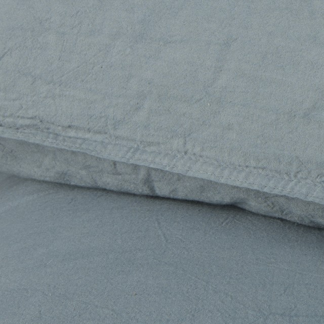 Thread Office Smoke Blue Washed Cotton Pillowcases, Set of 2 - Standard