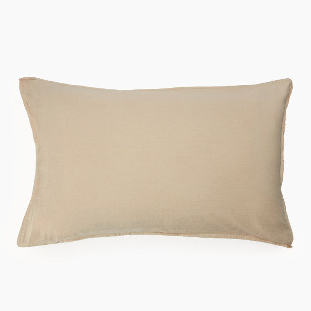 Thread Office Sand Beige Washed Cotton Pillowcases, Set of 2 - Standard