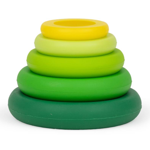 Food Huggers Silicone Airtight Food Covers, Set of 5 - Fresh Greens stacked
