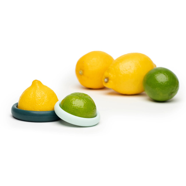 Food Huggers Citrus Savers, Set of 2 on lemons and limes