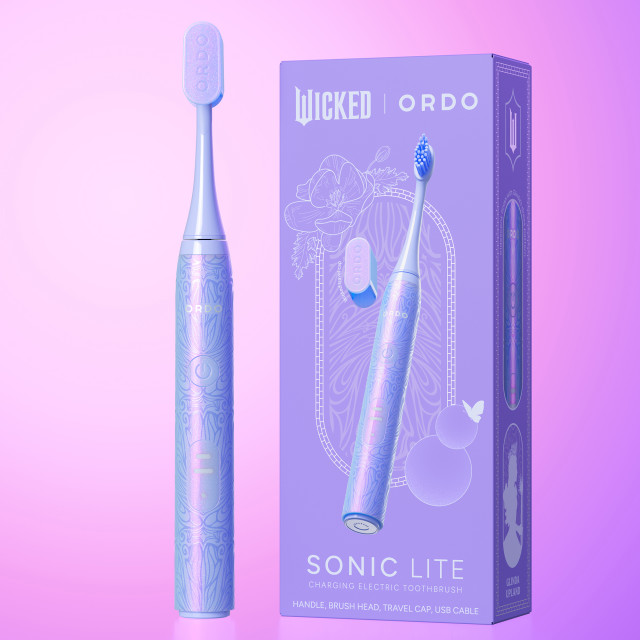 Ordo Sonic Lite Wicked Edition Electric Toothbrush - Wicked Glinda Purple with packaging