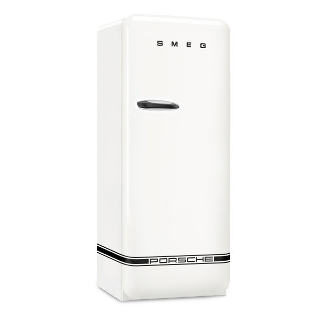 Smeg Porsche x Smeg Retro Style Full Refrigerator, 270L - Carrara White