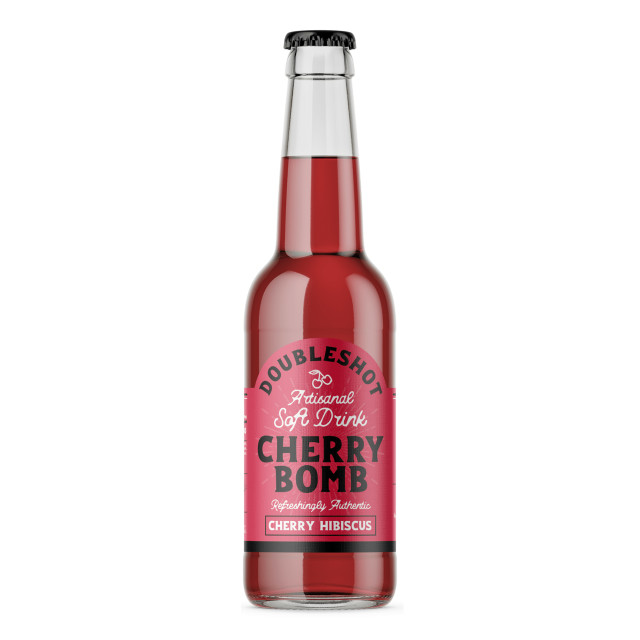 Doubleshot Coffee & Tea Cherry Bomb Soda, Pack of 6