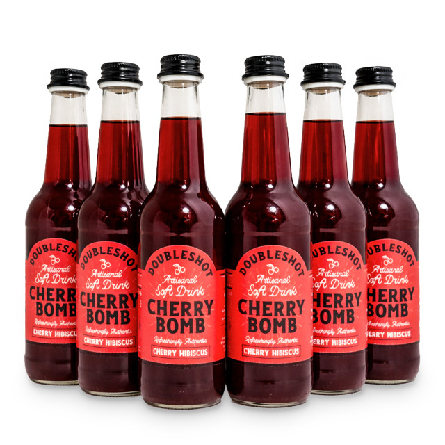 Doubleshot Coffee & Tea Cherry Bomb Soda, Pack of 6