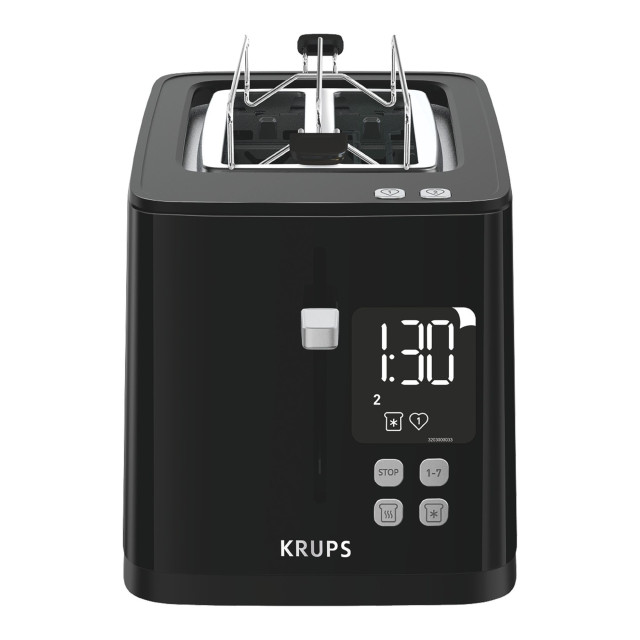Krups Smart n Light Digital 2-Slice Toaster, 720W front view