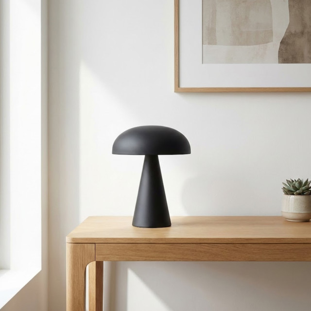 Maisonware Button Portable & Rechargeable Lamp - Matte Black