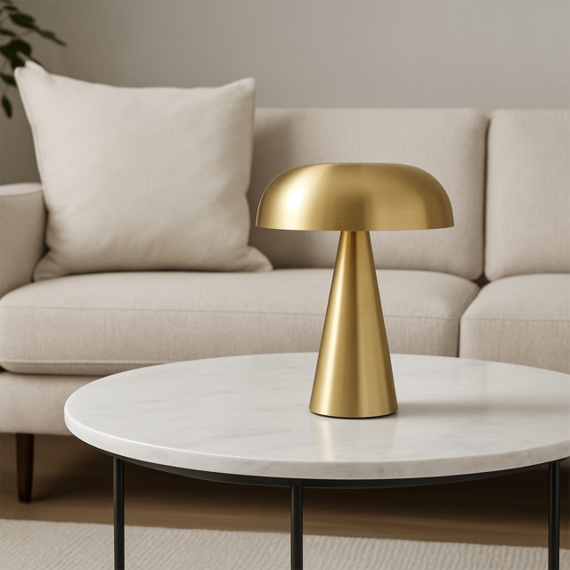 Maisonware Button Portable & Rechargeable Lamp - Gold