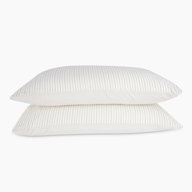 Thread Office Natural Yarn Dye Reversible Stripe Pillowcase