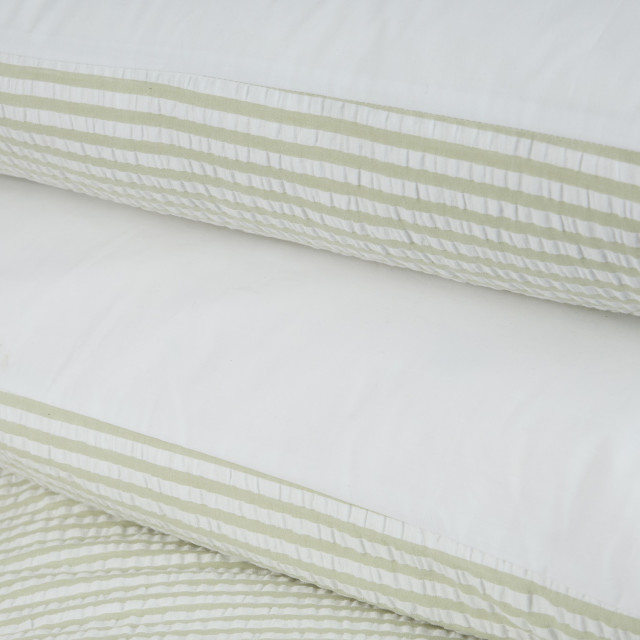 Thread Office Stripe Seersucker Duvet Cover Set - King