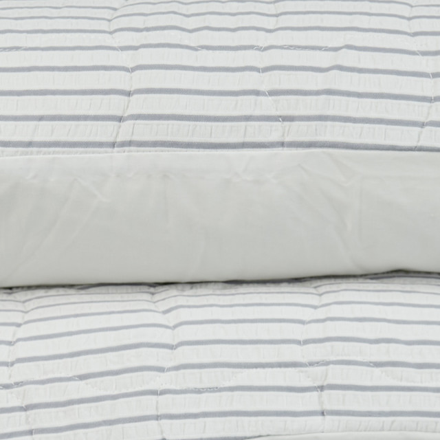Thread Office Seersucker Stripe Quilt Set, 3-Piece - Double/Queen