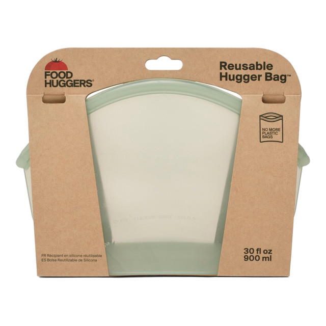 Food Huggers Reusable Silicone Hugger Bag, 900ml - Juniper
